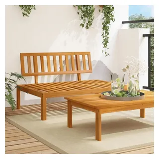 vidaXL Garten-Mittelsofa Loungesofa braun