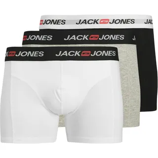 JACK & JONES JACCORP OLD LOGO TRUNKS grau/weiß/schwarz M 3er Pack