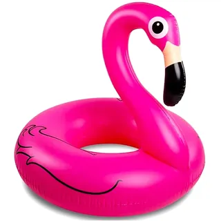 Aufblasbarer Flamingo Schwimmring für Erwachsene in Rosa, 114 Zentimeter
