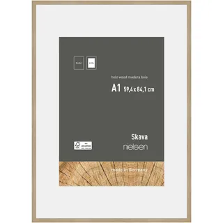 Nielsen Bilderrahmen Skava Holz mit Passepartout 59,4 x 84,1 (A1) / Eiche