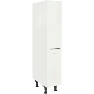 Nobilia Apothekerschrank Flash, Weiß Hochglanz, Holzwerkstoff, 4 Fächer, nur wie online abgebildet bestellbar, 30x168x58 cm, Blauer Engel, Pefc, Goldenes M, Made in Germany, DGM-Klimapakt, Küchen, Küchenmöbel, Küchenschränke, Apothekerschränke
