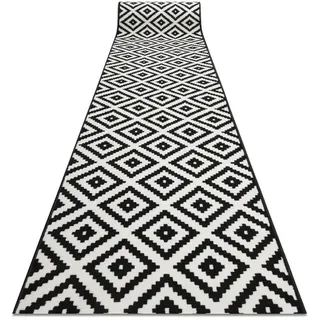 RugsX Morad Teppichläufer 90 x 100 cm Schwarz/Weiß