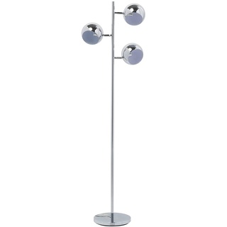 Kare Design Standleuchte Calotta Chrome, moderne Stehlampen im Retro Design, silber (H/B/T) 151x40x25,5cm