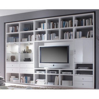 Toro Regalsysteme Wohnzimmer mit TV Fach und Glastüren nach Maß planen