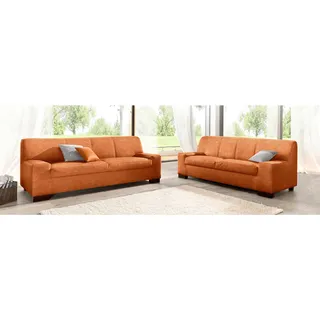DOMO collection Polstergarnitur 3-2 Garnitur 2-Sitzer + 3-Sitzer Braun
