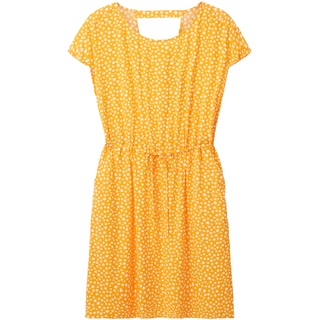 TOM TAILOR DENIM Damen Basic Kleid, orange, Blumenmuster, Gr. XL