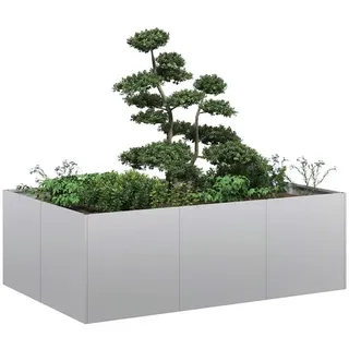 vidaXL Pflanzkübel 120 x 80 x 40 cm Verzinkter Stahl