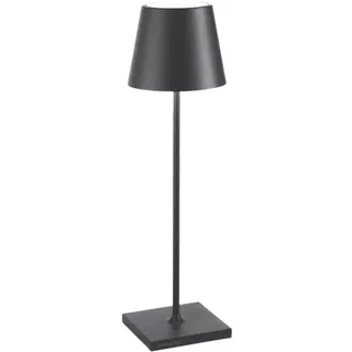 Zafferano Akkuleuchte Poldina Pro 38 cm Dunkelgrau