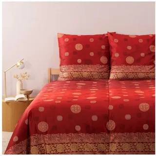 Bassetti Bettwäsche PALLAVICINO, Satin, aus Baumwollsatin mit Reißverschluss rot