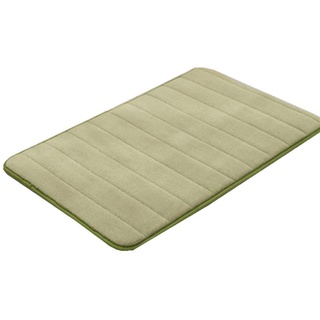 VSUSN Memory Foam Badteppich Anti Rutsch Badematte Absorbent Badvorleger Badezimmerteppich Badematten Duschmatten (Grün, 50 x 90 cm)