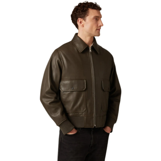 Lederjacke Track Racer Braun M