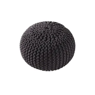 como Pouf  Strick , grau , Maße (cm): H: 38  Ø: 50