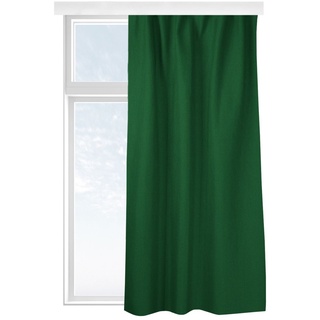Vorhänge - Waldgrün, Größe HxB:125x130 cm (1 Vorhang), Material:Schwerer Samt 510g/m2