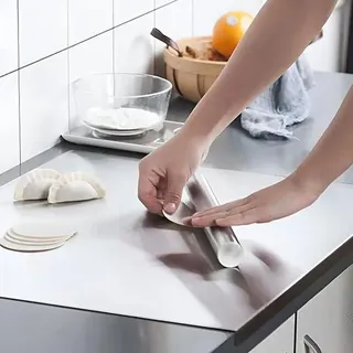 Famanu Schneidebrett mit Rand - 50x40x1,5 cm - Multifunktionales Küchen-Schneide- und Backbrett