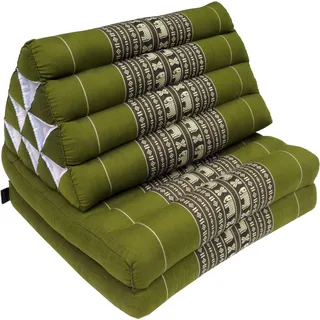 Guru-Shop Sitzkissen Thaikissen, Dreieckskissen, Kapok, Tagesbett.. grün