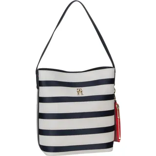 Tommy Hilfiger Iconic Tommy Bucket Bag Stripes Breton Stripe Mix, Blau (Breton Stripe Mix), Einheitsgröße - Einheitsgröße