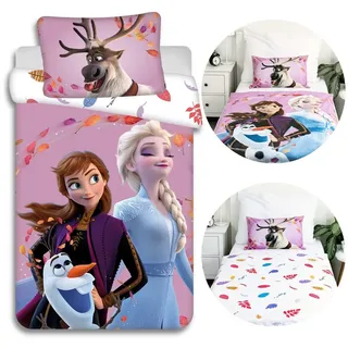 Disney Frozen Kinderbettwäsche DISNEY Frozen BAUMWOLL Bettwäsche mit Reißverschluss, für Kinderbetten
