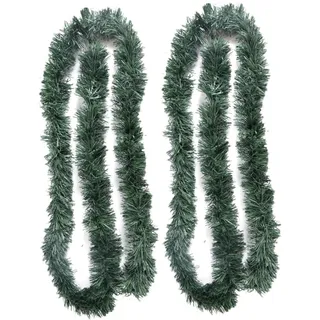 Anneome 2stücke Künstliche Weihnachtsgirlande Für Dekoration Flexibel Und Naturgetreu Für Weihnachten Partys Fenster Und Wände Outdoor Und Indoor Deko Weihnachtsfeier Zubehör
