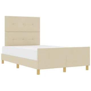 vidaXL Bettgestell 120 x 190 cm Weiß