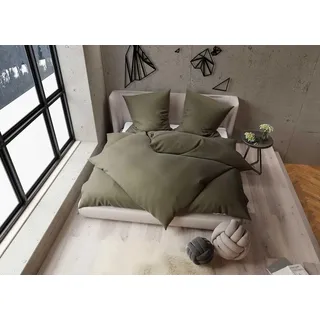 Bettwaesche-mit-Stil Tencel Lyocell Bettwäsche Dark Olive Kissenbezug 40x40