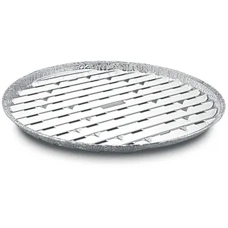 VEPATIM 60x Alu-Grillpfannen Grillschalen BBQ rund ALU O 34cm mehrfach verwendbar
