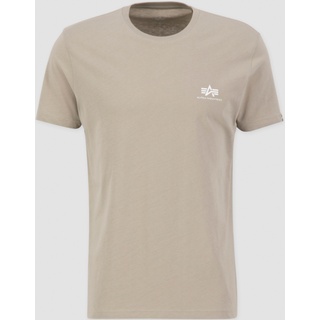 Alpha Industries Basic T Small Logo T-Shirt, beige, Größe S
