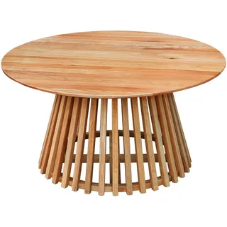 Cantus Couchtisch, Natur, Eiche, Holz, Eiche, massiv, rund, Säule, rund, 80x40x80 cm, einfacher Aufbau, Holzmöbel, Holztische, Couchtische Holz