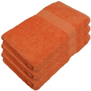 Miamar® Handtuch Handtücher Duschtuch DuschtücherVE 18 Stk. 70 x 140 cm Orange