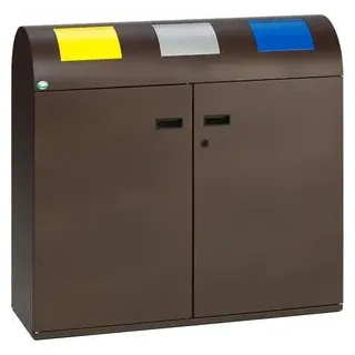 VAR Mülleimer WS 100R 80 l Braun