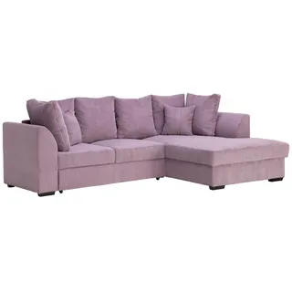 Cantus Ecksofa, Pflaume, Kunststoff, 3-Sitzer, Füllung: Schaumstoff, Ottomane rechts, L-Form, 259x174 cm, Stoffauswahl, seitenverkehrt erhältlich, Hocker Rücken echt, Wohnzimmer, Sofas & Couches, Wohnlandschaften, Ecksofas