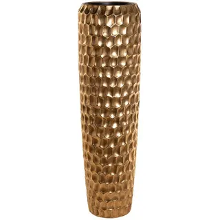 Flingora Bodenvase Celice, mit Einsatz - Fiberglas - Indoor & Outdoor - Gold - Höhe 117 cm goldfarben Ø 34 cm x 117 cm