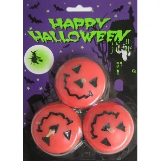 Schwimmkerze "Kürbis" -  3 Stück/Paket - Halloweenkerzen - Kürbiskerzen