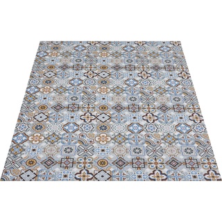 ANDIAMO Vinylteppich "Marrakesch" Teppiche Gr. B/L: 120 cm x 170 cm, 5 mm, 1 St., blau (blau, grau) Küchenteppiche