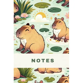 Capybara Notizbuch A5 liniert - Süßes Tiermuster Design für Schule, Büro & Persönliche Notizen: Charmantes Capybara-Design für Kreative und Tierliebhaber - Ideal für Organisation und Kreativität