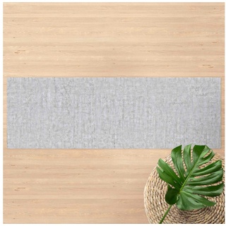 Läufer Teppich Vinyl Flur Küche 3D Steinoptik Beton lang modern, Bilderdepot24, Läufer - grau glatt grau