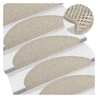 vidaXL Treppenmatte 65 x 21 cm Grau