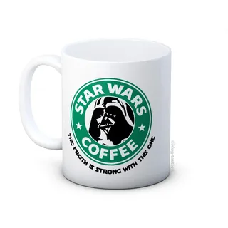 mug-tastic Star Wars Parodie - The Froth is Strong With This One - Lustig Kaffeebecher aus Keramik Tasse