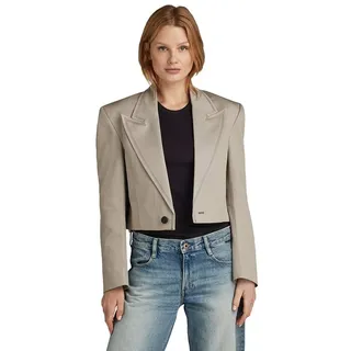 G-Star RAW Damen Cropped Blazer, Grau (elephant skin D23516-C962-G106), XXS - XXS