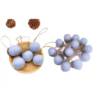 12 Stück Eicheln Anhänger im Scandi-Stil aus Filz, Handmade Herbstdeko Eicheln Filzanhänger Weihnachten Miniatur Weihnachtsdeko Weihnachtlicher Baumschmuck Winterdeko (09)