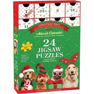 Eurographics Puzzle Adventskalender Christmas Paws 1200 Teile