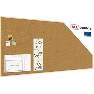 ALLboards Pinnwand mit Holz Rahmen 250 x 120 cm Kork