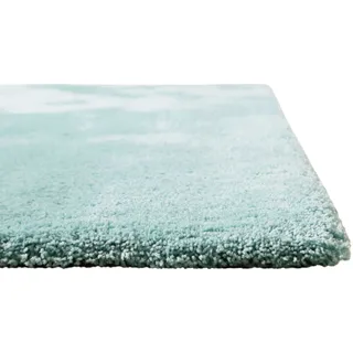 Homie Living Pisa getufteter Hochflorteppich, 120 x 170 cm, türkis | Hochflor Teppich Uni, Modern, weich, flauschig, kuschelig, Für Wohnzimmer Schlafzimmer