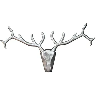 riess-ambiente Wanddekoration, Silber, Metall, Uni, Organisch, 70x58x18 cm, Dekoration, Skulpturen & Dekoobjekte, Wanddeko