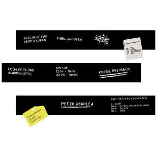 queence Magnetfolie Magnetische Tafelfolie, (Set), Tafel-Wandtafelfolie-Magnetfolie, selbstklebend, Kreide+Neodym-Magnete schwarz