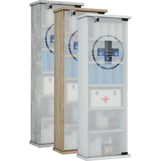 VCM Medizinschrank Arzneischrank Apothekerschrank Wand Schrank abschließbar Gusal