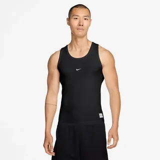 NIKE Athletic Club Dri-FIT Ribbed Fitness Tanktop Herren 010 - black/white M