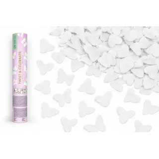Partydeco Konfettikanone 28 cm Weiß