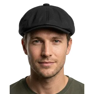 Cool4 Schiebermütze Gatsby 8-Panel Flatcap Leinen UV-Schutz schwarz 58