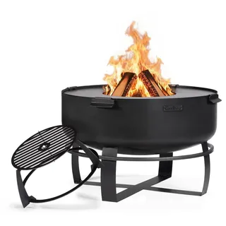 Feuerschale Feuerstelle VIKING 80cm m. Grillplatte Rost Brennschale Gartenfeuer