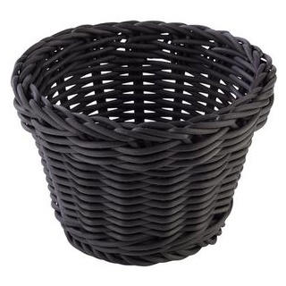 APS Brotkorb 50622, Kunststoff schwarz, 13 x 10cm, rund